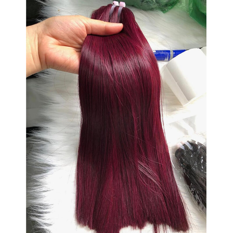 Wine Colour Human Hair Extension