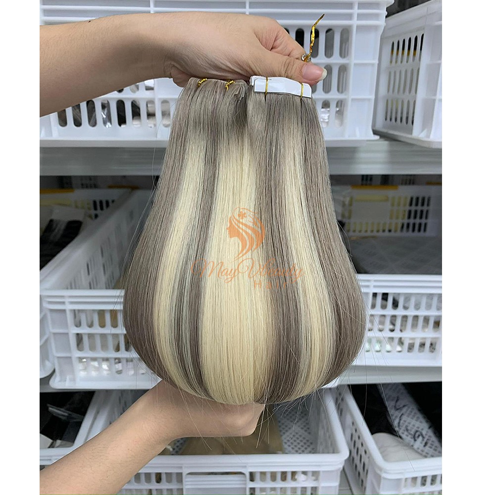 Dark Brown and Mixed Blonde Weft